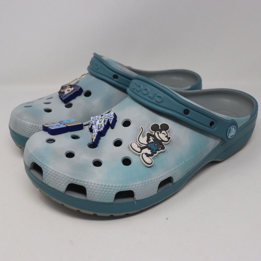CROCS Disney Parks Mickey Mouse Blue Gray Clogs Adults M9/W11